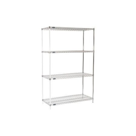Global Equipment Nexel    Chrome Wire Shelving Add-On - 48"W x 21"D x 74"H A21487C